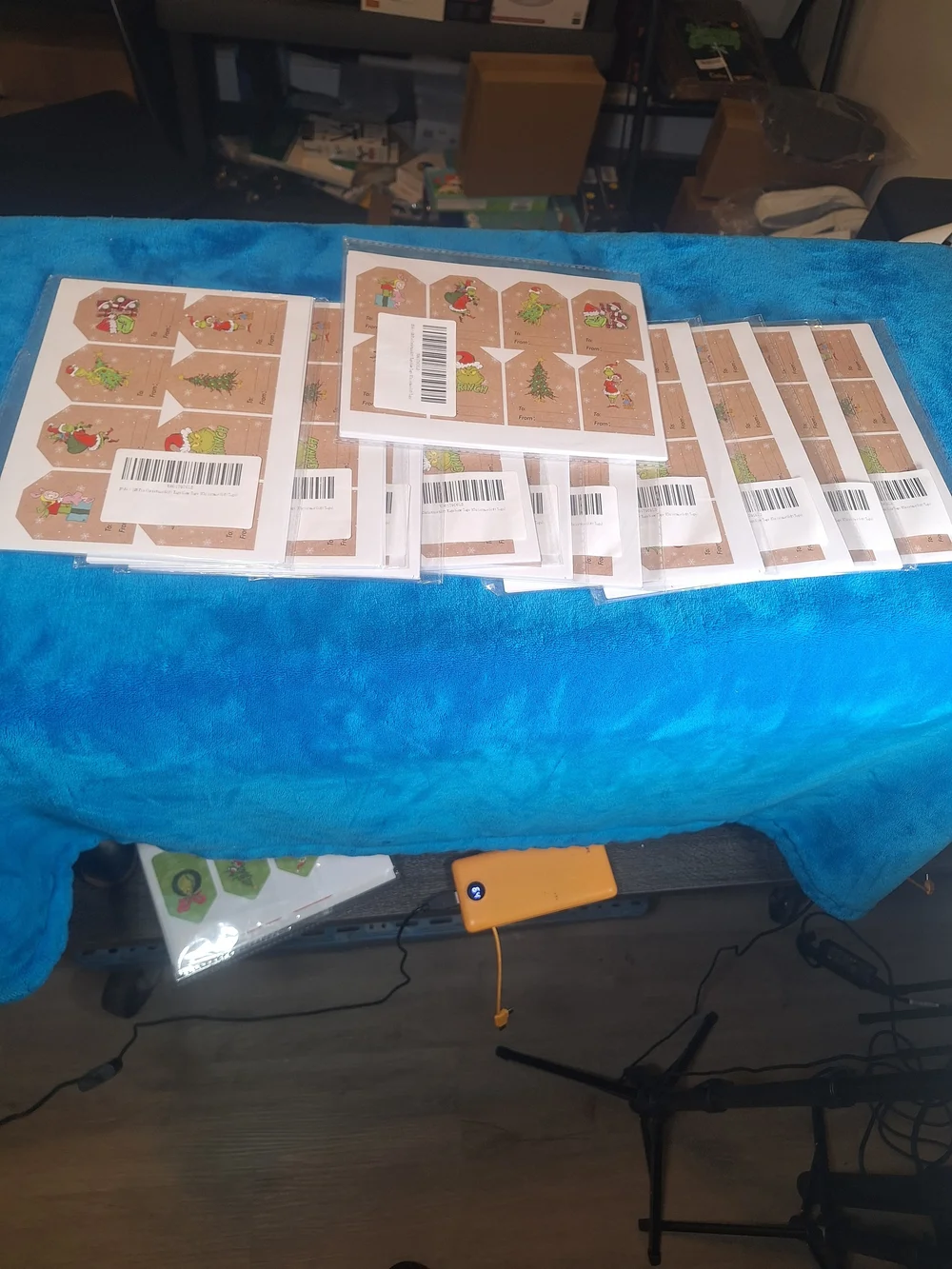 Christmas Gift Tags Stickers - Grinch (Bundle Of 11) 128pcs Each One